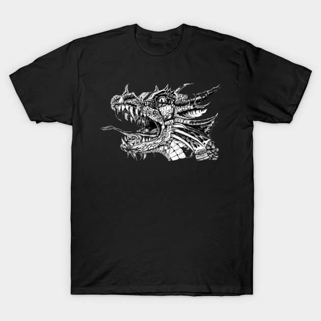 White dragon T-Shirt by Evgeniya